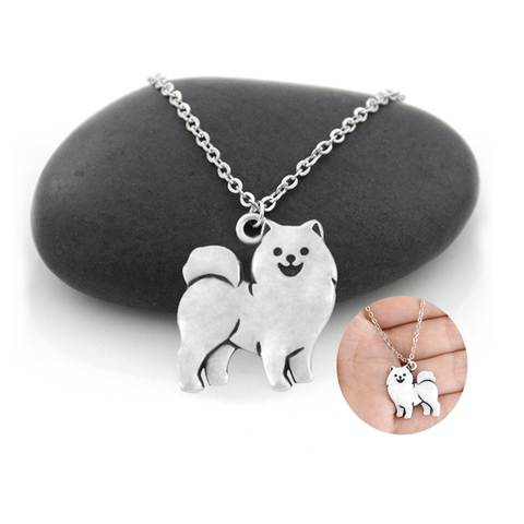 Simple Samoyed & Alaskan Malamute Dog Pendant Necklace Choker For Women Stainless Steel Long Chain Necklace Kids Boho Jewelry ► Photo 1/6
