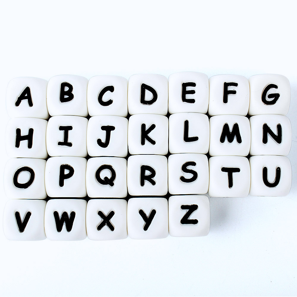 26pcs/pack 12mm Silicone Alphabet Beads Basic Jewelry Making Supplies, One  Bead For Each Letter