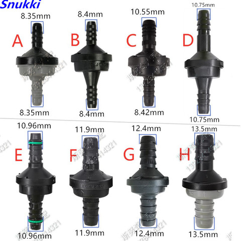 ID6 ID8 ID10 one way valve one-way 90 degree auto Fuel line quick connector plastic fittings auto parts for for car 10pcs a lot ► Photo 1/6