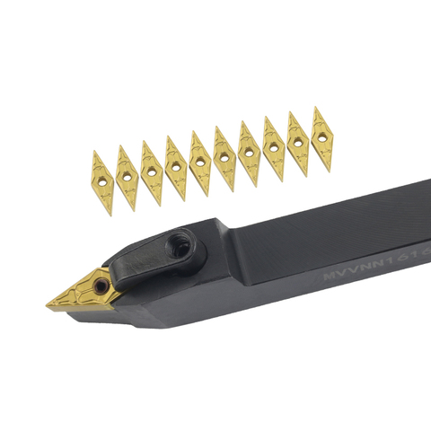 1pc MVVNN1616K16 MVVNN2022K16  MVVNN2525M16 External Triangul Turning Tool Holder VNMG16 Carbide Inserts Lathe Cutting Tools Set ► Photo 1/6