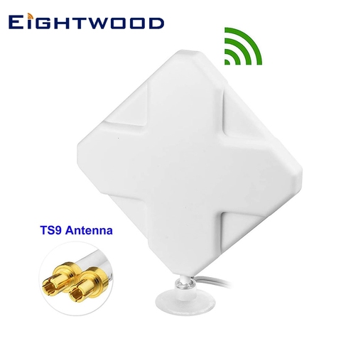 Eightwood High Gain 4G LTE 35dBi Panel MIMO Dual TS9 Male Antenna Aerial for Netgear LB1120 LB1121 LB2120 Nighthawk M1 MR1100 ► Photo 1/6