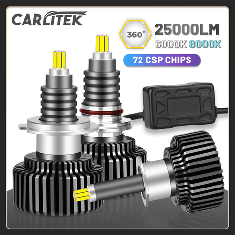 CARLITEK H11 H1 H7 Led Headlight Bulbs 3D 9005 9006 9012 H9 H8 Car Lights Super Mini Size HB4 HB3 Lamps For Auto Universal Turbo ► Photo 1/6