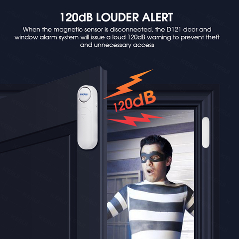 2022 KERUI Wireless Door/Window Sensor Alarm Remote Control 300ft 120dB Anti-Theft Door Alarms for Kids Safety Home Security ► Photo 1/6