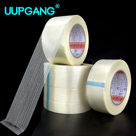 25m/50m Strong Glass Fiber Tape Transparent Striped Single Side No Trace Adhesive Tape Industrial Strapping Packaging Fixed Seal ► Photo 1/6
