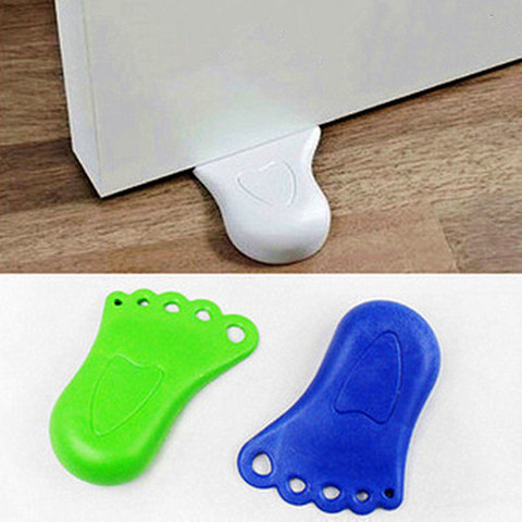 1PC Cute Foot Shape Finger Safety Door Stopper Silicone Home Office Stops Protector Wedge Door Catcher Block ► Photo 1/5