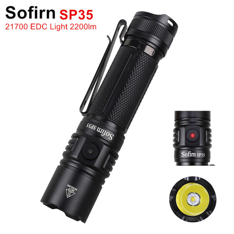New Sofirn SP35 USB C 2A Rechargeable  LED Flashlight 21700 SST40 2200lm Torch 2 Groups with Ramping Power Indicator ► Photo 1/6