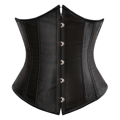 Grebrafan Gothic Women's Lace Up Boned Bustier Brocade Waist Training Underbust Corsets Plus Size My Best Friend Wedding Party C ► Photo 1/6