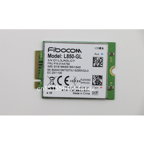 Fibocom L850-GL WWAN Card For Lenovo Thinkpad T495s P53 P43s T14 P14s T15 T14s X13 P15s T15p P15v L14 L15 X1 Yoga 5th 01AX792 ► Photo 1/2