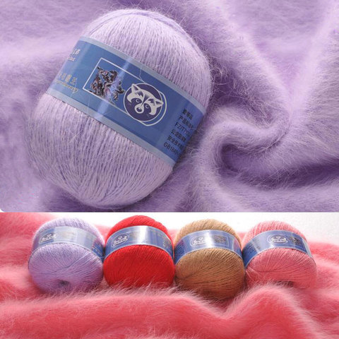 5pcs/lot Cashmere Soft Mink Velvet Wool Yarn for Hand Knitting Long Plush Wool Crochet Yarns For Fall Winter Luxury High Quality ► Photo 1/6