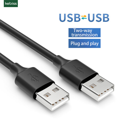 KEBISS USB to USB Extension Cable Type A Male to Male USB 3.0 2.0 Extender for Radiator Hard Disk Webcom camera USB Cable Extens ► Photo 1/6