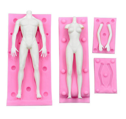 Woman&Man Body Shape Silicone Mold Creative Fondant Cake Baking Mould DIY Handmade Clay Craft Plaster Ceramic Silicone Molds ► Photo 1/6