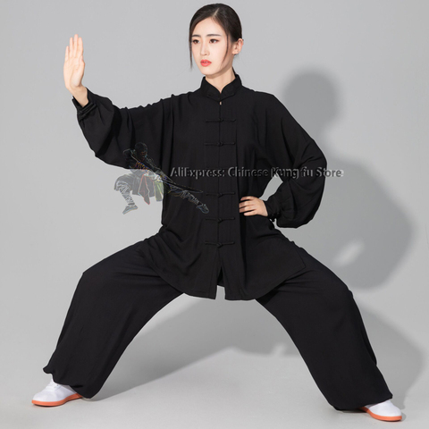 Women's Men's Soft Cotton Tai chi Suit Kung fu Wushu Martial arts Uniform Wing Chun Jacket Pants ► Photo 1/6