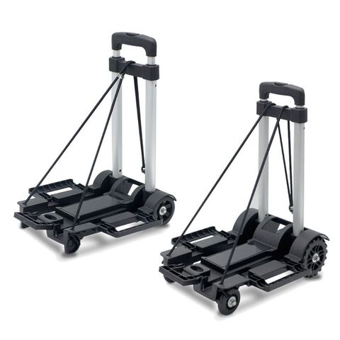 Black Folding Luggage Cart Light Aluminum Collapsible Portable Fold Up Dolly Hand Truck for Travel Moving and Office Use ► Photo 1/6