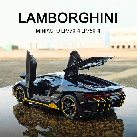 LP770 750 1:32 Lamborghinis Car Alloy Sports Car Model Diecast Sound Super Racing Lifting Tail Hot Car Wheel For Children Gifts ► Photo 1/6
