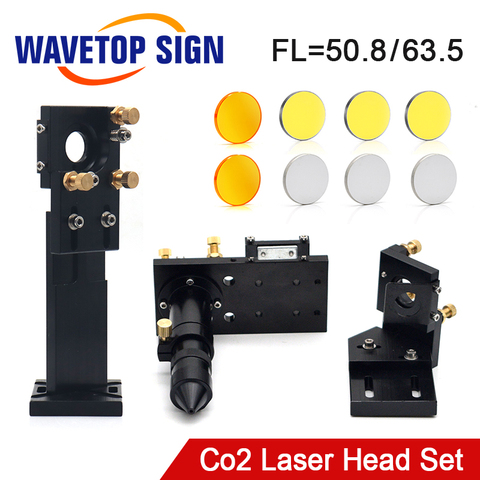 CO2 Laser Head Set Lens Dia.20 FL50.8mm 63.5mm Integrative Mount Dia.25 Mirror for Co2 Laser Engraving and Cutting Machine ► Photo 1/6