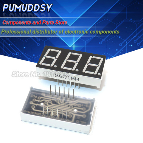 5PCS 7 segment Common Cathode Common Anode 3 Bit digital Tube 0.56inch Red LED Display LED Digital tube ► Photo 1/1