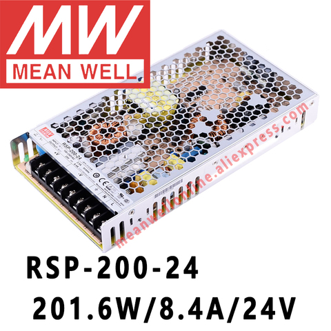 Mean Well RSP-200-24 meanwell 24VDC/8.4A/201W Single Output with PFC Function Power Supply online store ► Photo 1/3