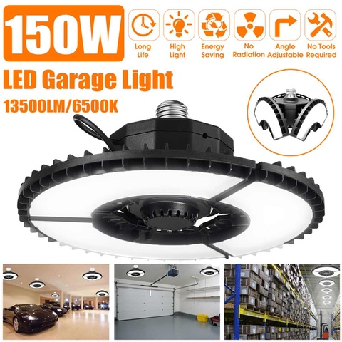 2PCS/lot 150W 315LED 13500LM Foldable UFO LED High Bay Lights LED Garage Light Industrial Lighting Warehouse Led High Bay Lamps ► Photo 1/6