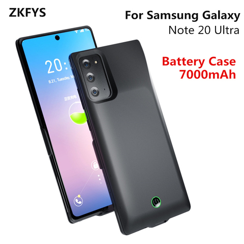 ZKFYS 7000mAh Powerbank Cover For Samsung Galaxy Note 20 Ultra Battery Case Backup Power Bank Charging Case For Samsung Note 20 ► Photo 1/6