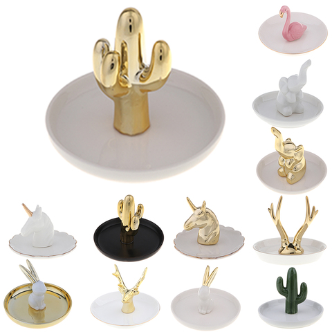 Ceramic Jewelry Organizer Tray Bracelet Necklace Ring Holder Dish Plate ► Photo 1/6