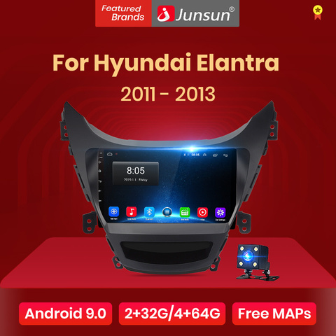 Junsun V1 Android 10.0 AI Voice Control 4G DSP Car Radio Multimidia Video Player GPS For Hyundai Elantra Avante 2011-2013 dvd ► Photo 1/6