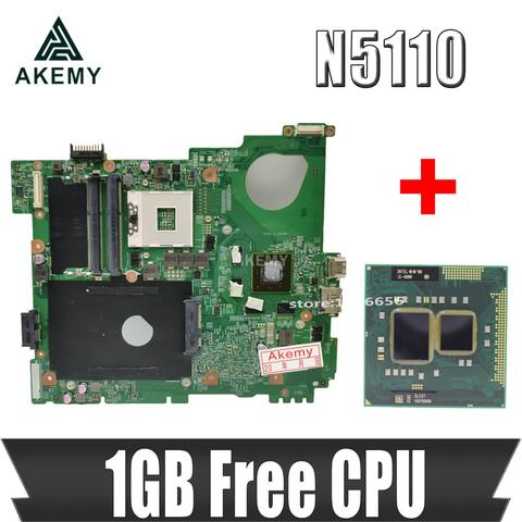 Akemy N5110 motherboard For DELL inspiron 15R N5510 motherboard CN-0J2WW8 0J2WW8 HM67 DDR3 GT525M 1GB Free CPU ► Photo 1/5