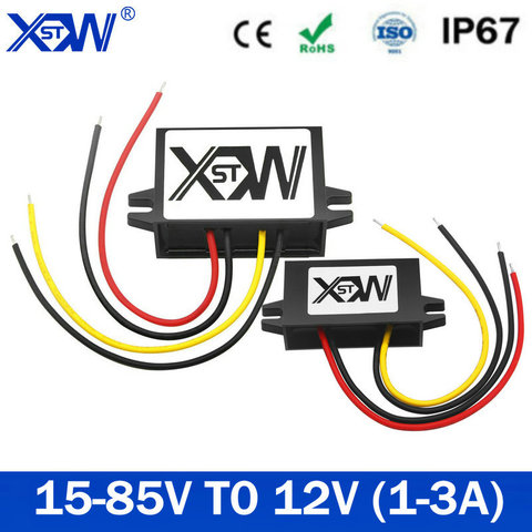 XWST Newest DC DC Converter 24V 36V 48V 60V 72V 80V Step down to 12V 1A 3A 2A 36W Power Supply Module CE ROSH for LED Car ► Photo 1/6