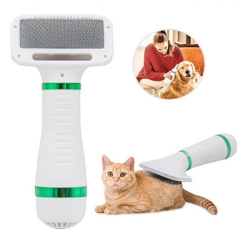 Pet Hair Dryer Portable  2 in 1 Dog Hair Dryer Home Pet Grooming Cat Hair Comb Dog Fur Blower Adjustable Temperature Pet Brush ► Photo 1/6