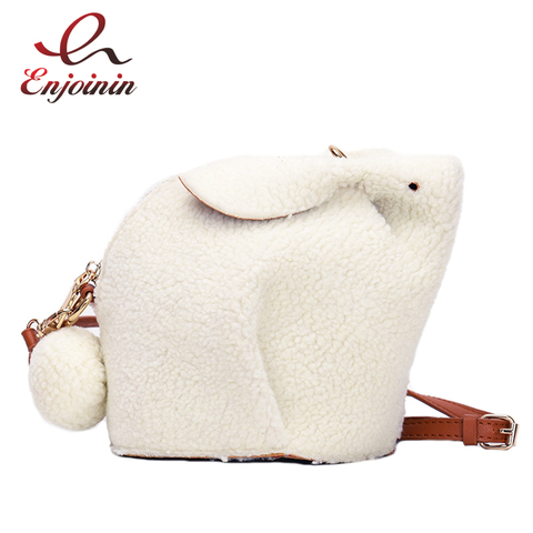 Snow White Bunny Design Small Pu Leather Crossbody Bag for Women 2022 Fashion Purses and Handbags Shoulder Bag Mini Clutch Bags ► Photo 1/6