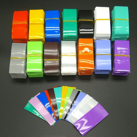 100pcs 18650 Battery Wrap Sleeve Heat Shrink Shrinkable Tube Insulated Multicolor Battery Skin PVC FilmTape Protector Cover Pipe ► Photo 1/1