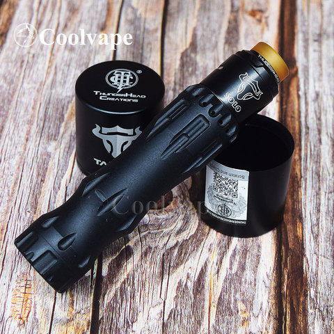 coolvape mod with THC Tauren Solo RDA 18650/20700/21700 battery 24mm vape brass Mechanical Mod vs thc tauren mod fit qp KALI RDA ► Photo 1/6