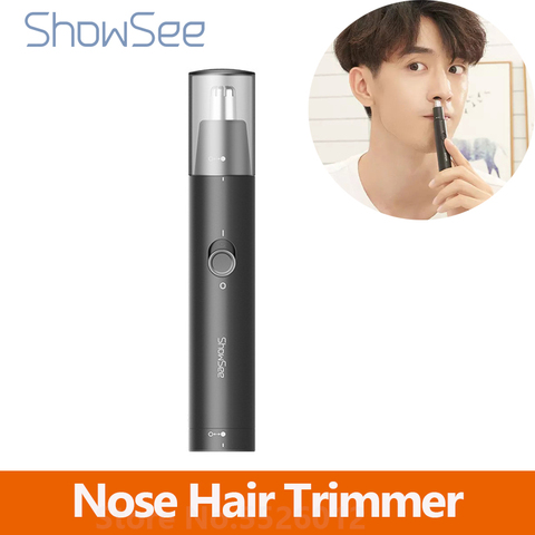 SHOWSEE Electric Nose trimmers Portable Mini Nose hair clipper Waterproof Safe Removal Clean Ear Nose Hair Shaver ► Photo 1/6