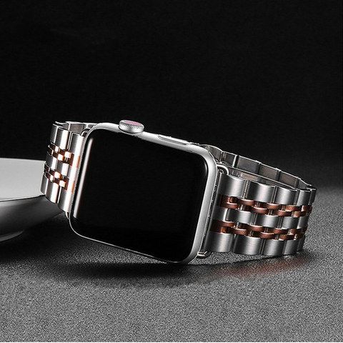 Stainless Steel strap for Apple watch 5 band 44mm 40mm iWatch band 42mm 38mm Luxury metal watchband bracelet Apple watch 4 3 2 1 ► Photo 1/6