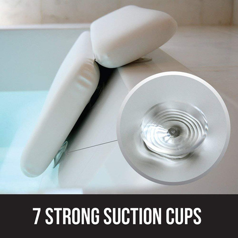 3D PU with Suction Cup Home Luxury Bath Pillow Bath Tub Pillow Spa Head Pillow Hogar Bath Room Pillows Bathroom Accessories Bath ► Photo 1/6