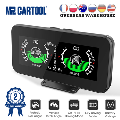 MR CARTOOL M50 GPS Smart Inclinometer Digital Dispaly Car Tilt Pitch Angle Protractor Multifunction HUD Intelligent Slope Meter ► Photo 1/6