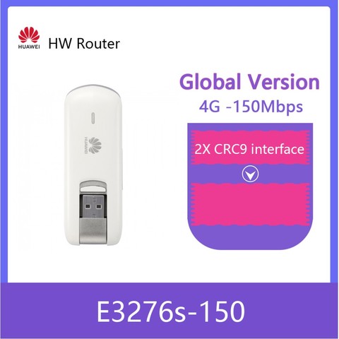 Unlocked Huawei E3276s-150 150Mbps 4G LTE USB Modem WCDMA Dongle Mobile  +2pcs antenna PK E3372H-153 ► Photo 1/6