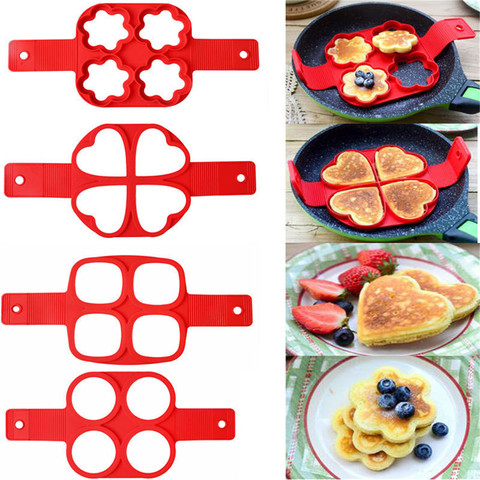 Egg Pancake Ring Nonstick Pancake Maker Mold Silicone Egg Cooker fried egg shaper Omelet Moulds for Kitchen Baking Accessories ► Photo 1/6