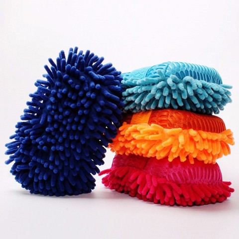 Ultrafine Fiber Chenille Anthozoan Car Wash Gloves Brushes Microfiber Car Motorcycle Washer Car Care Cleaning Brushes ► Photo 1/6