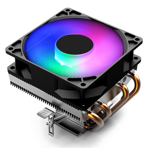 4 heatpipes CPU cooler for Intel/AMD pure aluminum 4 tubes dual fan LED CPU radiator noiseless CPU fan ► Photo 1/6