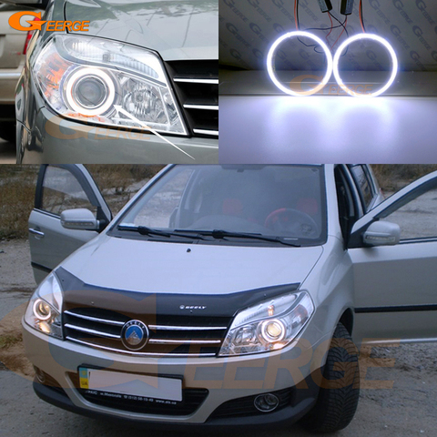 For Geely MK Cross 2010 2011 2012 2013 2014 Excellent Ultra bright COB led angel eyes kit halo rings ► Photo 1/6