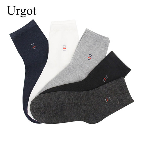 5 Pairs Men Socks Solid Color Cotton Classical Businness Casual Socks Summer Autumn Excellent Quality Breathable Male Sock meias ► Photo 1/6