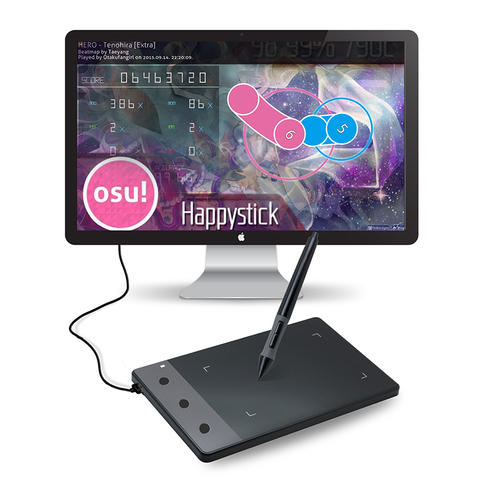 HUION H420 Graphic Tablet with 3 Customized Press Keys Signature Pad with Ten Extra Pen Nibs  (perfect for OSU) ► Photo 1/6