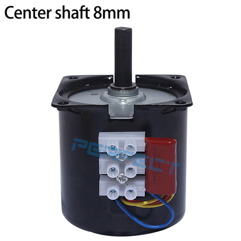 220V AC 14W  60KTYZ  Permanent Magnetic Synchronism Motor Center shaft 8mm 2.5RPM 5RPM 10RPM 15R ► Photo 1/6