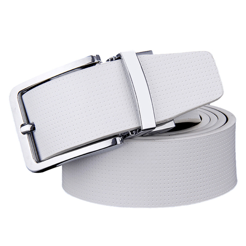 Cowhide Designer Luxury Belt Men Male Waist Strap Leather Pin Buckle White Genuine Leather Belts For Men Pants Band Ceinture ► Photo 1/6