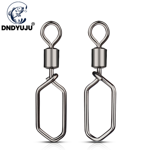 DNDYUJU 20pcs Hooked Snap Pin Stainless Steel Fishing Barrel Swivel Safety Snaps Hook Lure Accessories Connector Snap ► Photo 1/5