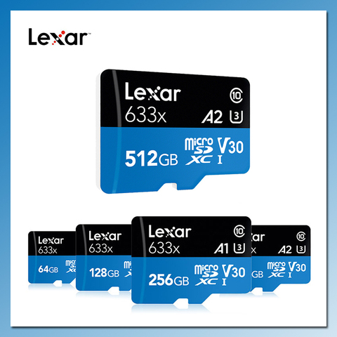 Lexar Micro SD Card 128GB Memory Card 32GB 633X Micro SD 64GB SDXC/SDHC tarjeta Micro SD 256GB TF Card 512GB U3 Class10 SD Card ► Photo 1/6