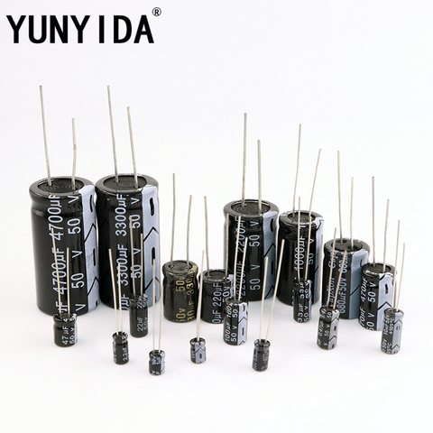 6.3V 10V 16V 25V 35V 50V 400V 450V 1UF 2.2UF 4.7UF 10UF 1000UF 22UF 33UF 47UF 470UF 100UF 220UF Aluminum Electrolytic Capacitor ► Photo 1/6