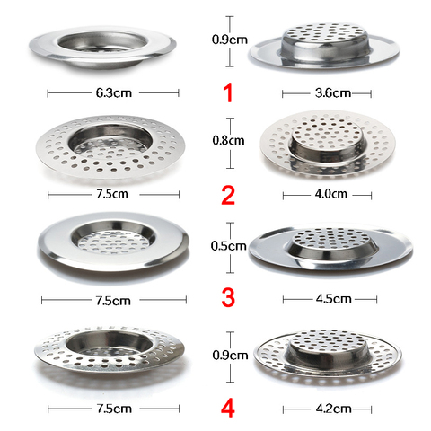 Kitchen Sink Strainer Stainless Steel Drain Hole Filter Trap Long Lasting Protection Against Clogging Bathroom Sink Accessories ► Photo 1/6