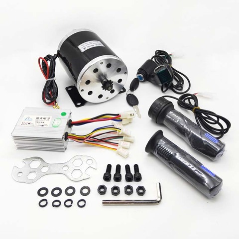 DC brushed high speed motor kit MY1020 500W 24V36V48V for retrofitting E-motorcycle / scooter / E-kart / E- bicycle accessories ► Photo 1/1