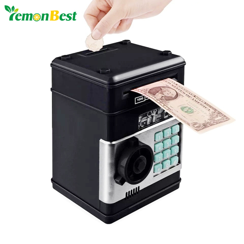 Electronic Piggy Bank ATM Password Money Box Cash Coins Saving Box ATM Bank Safe Box Automatic Deposit Banknote Christmas Gift ► Photo 1/6